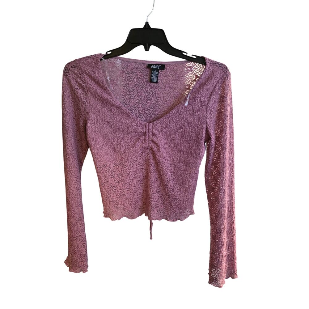 3/$15 Juniors  Long Sleeve Cropped V Neck Top Blouse